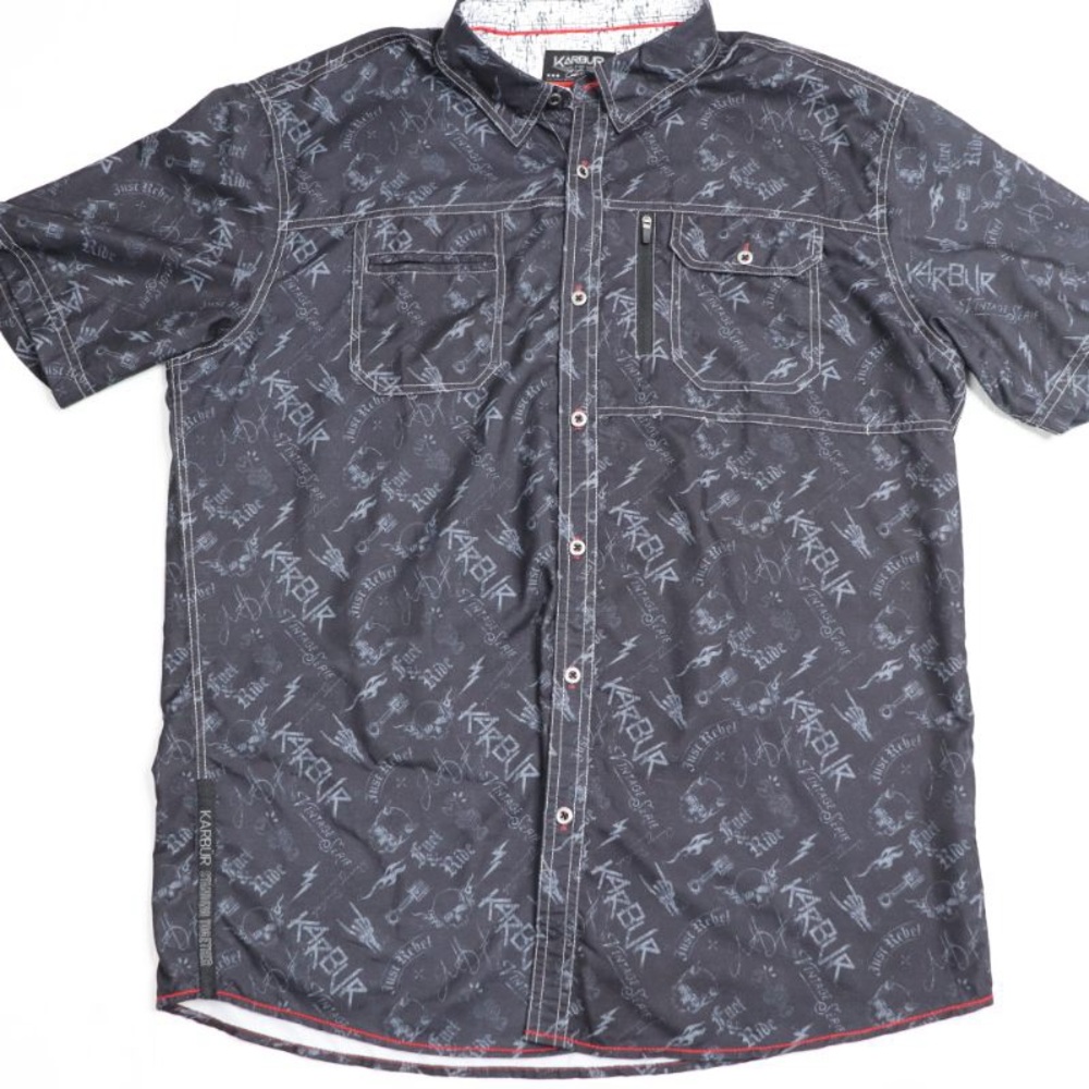 Karbur Repeat Button Up Shirt Rock and Roll Vintage Series Men’s XL Regular Fit